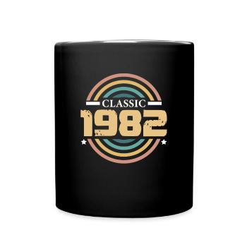 Jubiläum 40 Jahre 1982 CLASSIC - Tasse einfarbig - Schwarz - Vorne