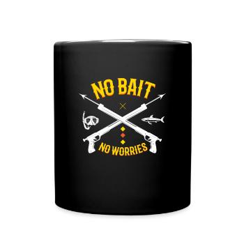 No Bait Spear fishing Harpoon Diver - Full Colour Mug - black - Front
