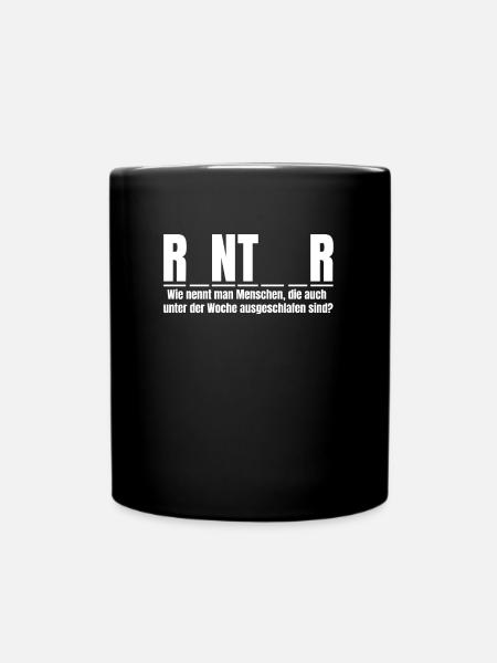 Rentner Kreuzworträtsel Worträtsel Ruhestand - Tasse einfarbig - Schwarz