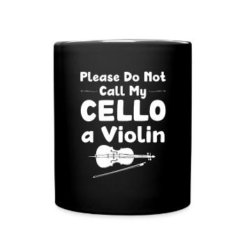 Cello Instrument Orchestra Classical Music School - Full Colour Mug - black - Front