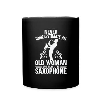 Saxophone Saxophone Saxophone Saxophone Musique Saxophone Joueur - Mug uni - noir - Devant