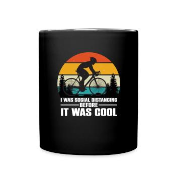 Best Dad Riding Bike Cool Dad E-Bike - Full Colour Mug - black - Front