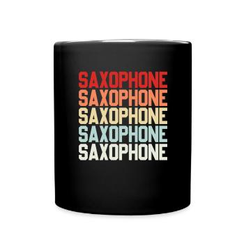 Saxophone Saxophone Saxophone Saxophone Musique Saxophone Joueur - Mug uni - noir - Devant