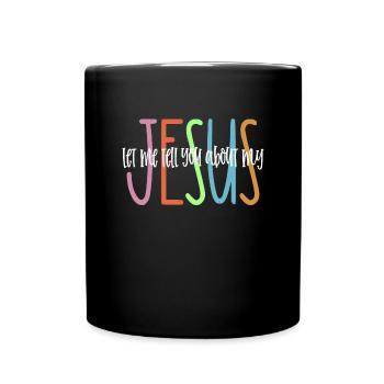 Lassen Sie mich Ihnen von meinem christlichen Glau - Tasse einfarbig - Schwarz - Vorne