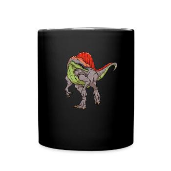 Spinosaurus Dinosaurier Kinder Dinosaurier Illustr - Tasse einfarbig - Schwarz - Vorne