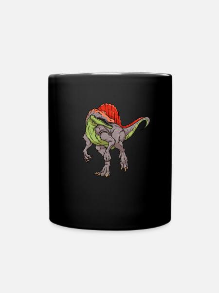 Spinosaurus Dinosaurier Kinder Dinosaurier Illustr - Tasse einfarbig - Schwarz