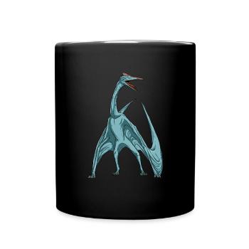 Quetzalcoatlus Dinosaurier Kinder Dinosaurier - Tasse einfarbig - Schwarz - Vorne