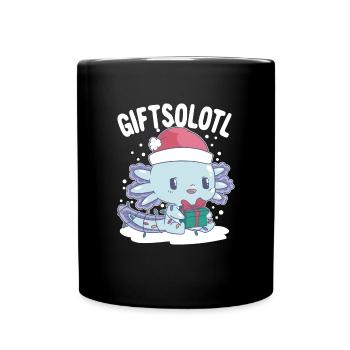GeschenkeSolotl Axolotl Weihnachten Axolotl Kinder - Tasse einfarbig - Schwarz - Vorne