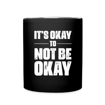 Who is the perfect one, please? I don't and it's OK - Full Colour Mug - black - Front