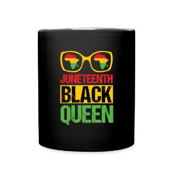Afro Woman Juneteenth Day My ancestors were - Full Colour Mug - black - Front