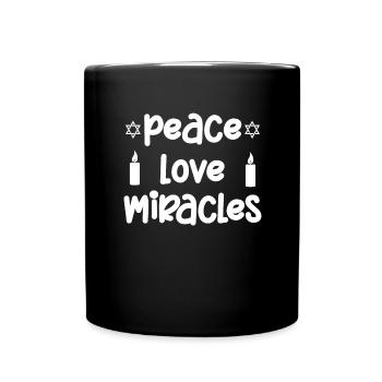 Happy Hanukkah Judentum Juden Jüdisch jew Hanukah - Tasse einfarbig - Schwarz - Vorne