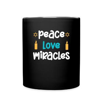 Happy Hanukkah Judentum Juden Jüdisch jew Hanukah - Tasse einfarbig - Schwarz - Vorne