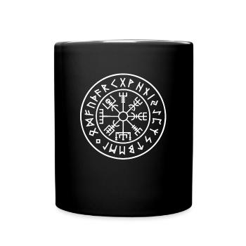 Viking Compass Vegvisir Rune Amulet Vikings Odin - Mug uni - noir - Devant
