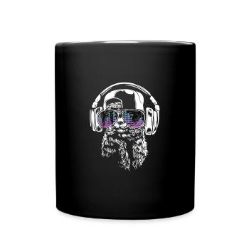 Suricates avec des écouteurs et des lunettes de soleil cool - Mug uni - noir - Devant
