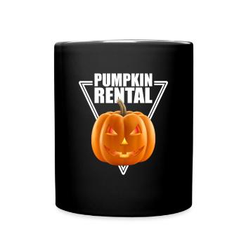 Kürbis Verleih | Halloween Kürbis Vermietung - Tasse einfarbig - Schwarz - Vorne