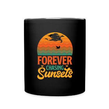 Vacances en famille Plage Vacances Été Soleil Palmiers - Mug uni - noir - Devant