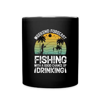 Therapie Angeln See Karpfen Angler Fischer Köder - Tasse einfarbig - Schwarz - Vorne