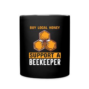 Bienen Imkerei Imker Honig Bienenzüchter Lustig - Tasse einfarbig - Schwarz - Vorne