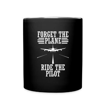 Pilot Flugzeug fliegen Flugsport Geschenkidee - Tasse einfarbig - Schwarz - Vorne