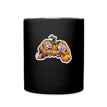 Pumpkin Joystick Controller Gamer - Full Colour Mug - black - Front