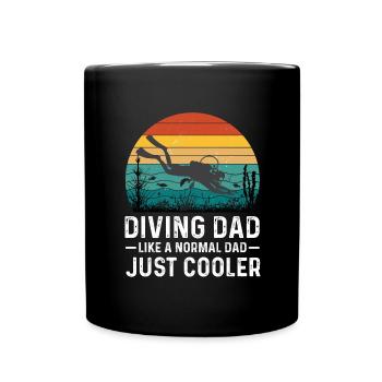 Plongeur Papa Père Plongée sous-marine Fête des pères - Mug uni - noir - Devant