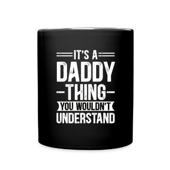 Welt bester Papa Vater Paare Paar Eltern Dad daddy - Tasse einfarbig - Schwarz - Vorne