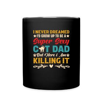 Real men love cats cat man cat father - Full Colour Mug - black - Front