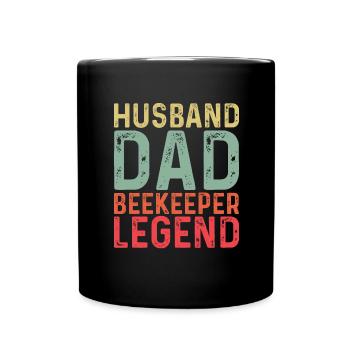 Beekeeping Dad Funny Father Sayings Father's Day - Full Colour Mug - black - Front