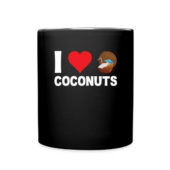 Coconut Coconut Water Palm Leaves Coconut Milk - Full Colour Mug - black - Front