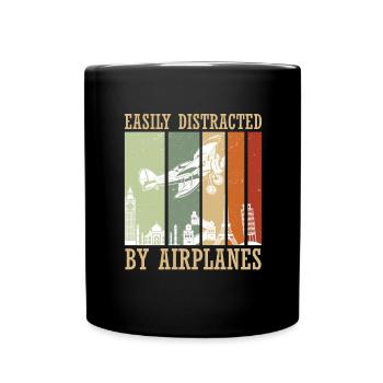 Pilote d’avion volant Sport Idée cadeau - Mug uni - noir - Devant