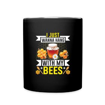 Bienen Imkerei Imker Honig Bienenzüchter Lustig - Tasse einfarbig - Schwarz - Vorne