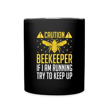 Bienen Imkerei Imker Honig Bienenzüchter Lustig - Tasse einfarbig - Schwarz - Vorne