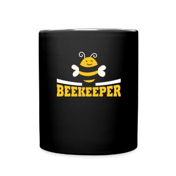 Bienen Imkerei Imker Honig Bienenzüchter Lustig - Tasse einfarbig - Schwarz - Vorne