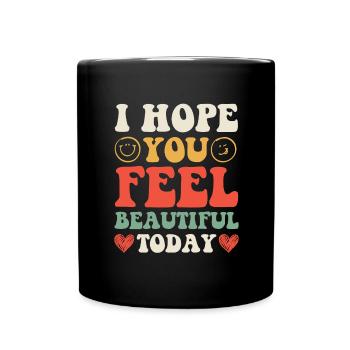 Pensées positives, vie positive - Mug uni - noir - Devant