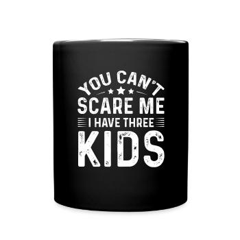 J’ai trois enfants papa maman cadeau - Mug uni - noir - Devant
