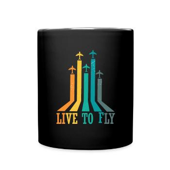 Pilote d’avion volant Sport Idée cadeau - Mug uni - noir - Devant