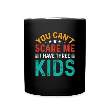 J’ai trois enfants papa maman cadeau - Mug uni - noir - Devant