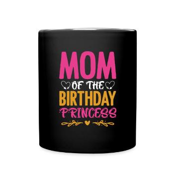Cadeau de la petite fille princesse de maman - Mug uni - noir - Devant