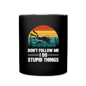 Diving Retro Diving Device Marine World Divers Diving - Full Colour Mug - black - Front