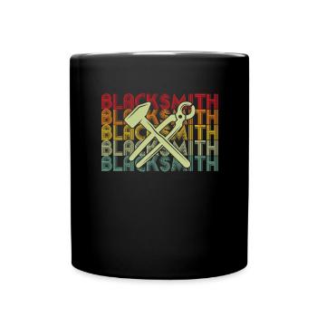 Blacksmith Shirt Metalworker Anvil Cutler - Full Colour Mug - black - Front