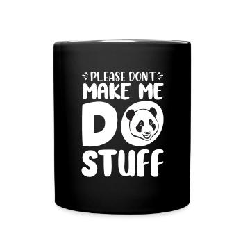 Panda Fur Cuddly Toy Heart Japon Asie Chine - Mug uni - noir - Devant