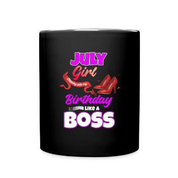 July Birthday Funny Gift - Full Colour Mug - black - Front