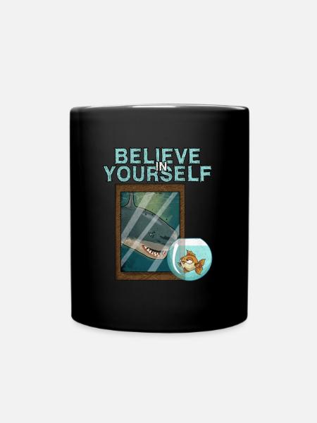 Motivation Hai - Tasse einfarbig - Schwarz