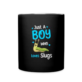 Nur Ein Junge, Der Schnecken Liebt - Tasse einfarbig - Schwarz - Vorne