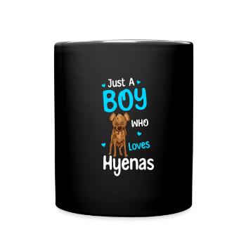 Just a boy who loves hyenas - Full Colour Mug - black - Front