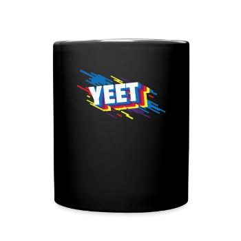 Yeet meme art yeeted Slang Jungen M�dchen Teenager - Tasse einfarbig - Schwarz - Vorne
