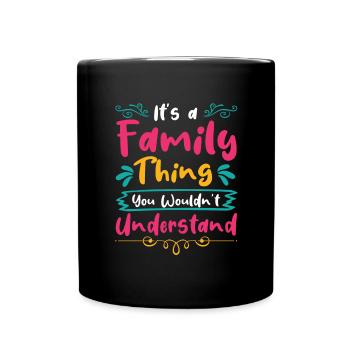 Familienoberhaupt Papa Opa Mama Oma - Tasse einfarbig - Schwarz - Vorne