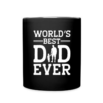 Welt bester Papa Vater Paare Paar Eltern Dad daddy - Tasse einfarbig - Schwarz - Vorne