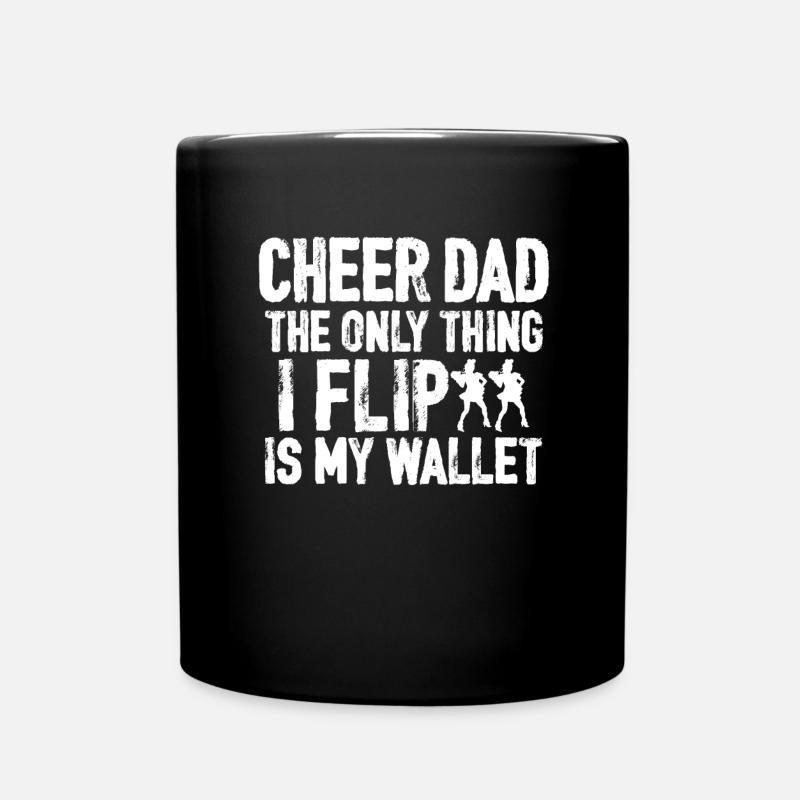 Cheerleading Papa Cheerleader Vater Cheer Dad - Tasse einfarbig - Schwarz