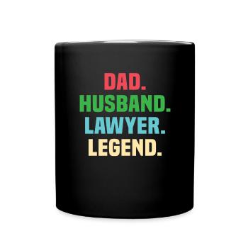 Cool Lawyer Papa Jura Father Lawyers Parents - Full Colour Mug - black - Front